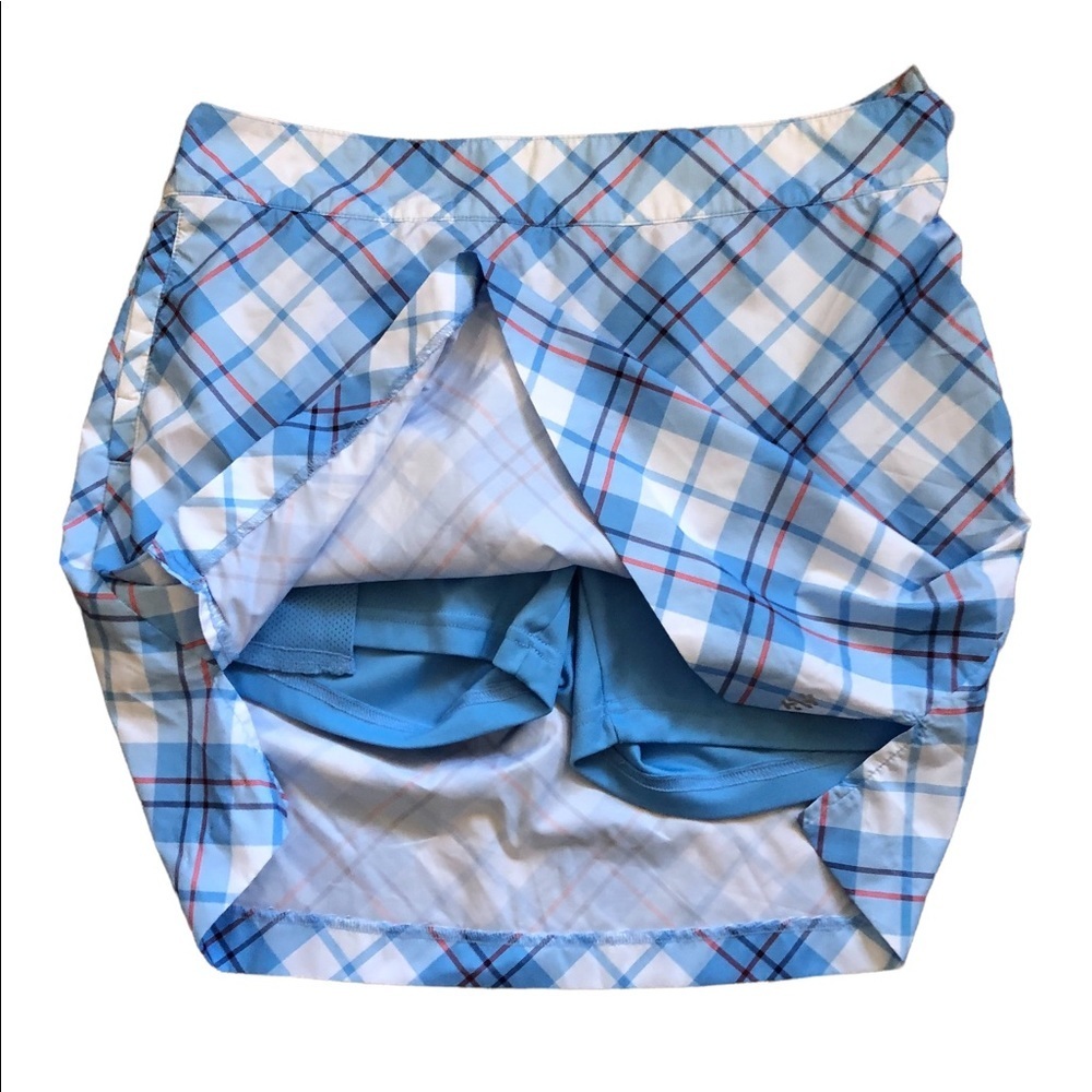 Izod Golf Blue Plaid mid rise Skort size 4 - Picture 3 of 9